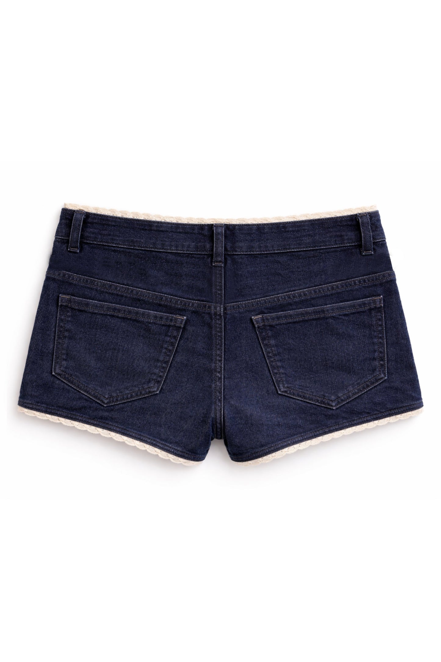 TWEEN KAUAI DENIM LACE TRIM SHORTS