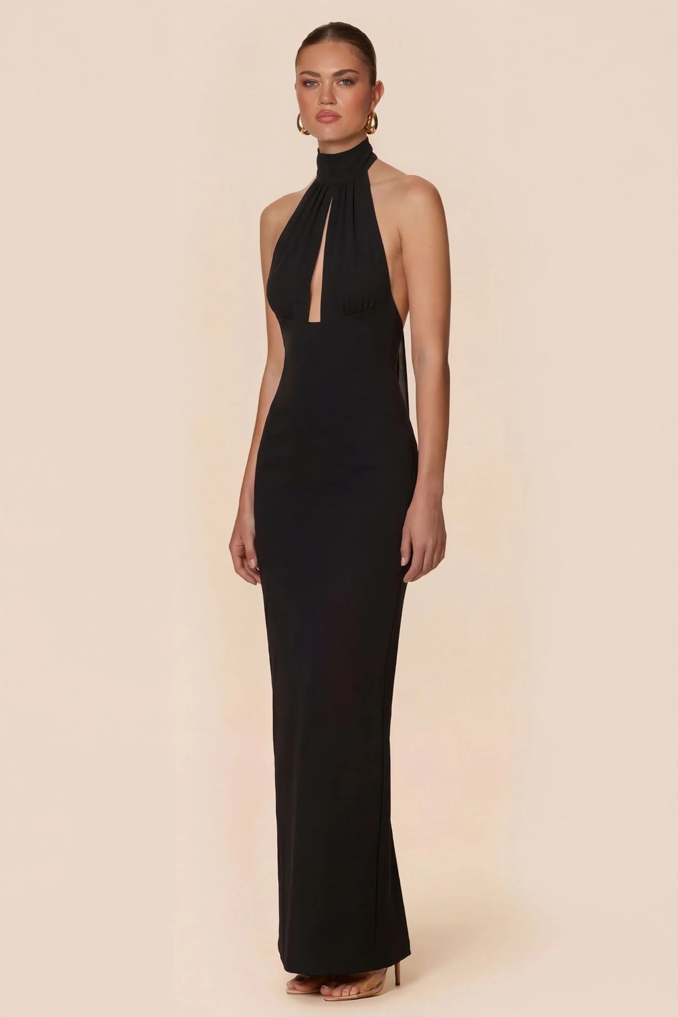 Nookie Martini Halter Gown - Black
