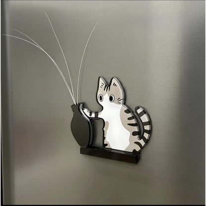 Cat Whisker Collector Fridge Magnet Cute Cat Wall Decor Keepsake Holder