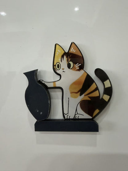 Cat Whisker Collector Fridge Magnet Cute Cat Wall Decor Keepsake Holder