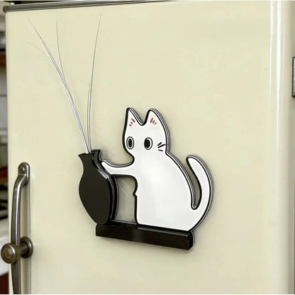 Cat Whisker Collector Fridge Magnet Cute Cat Wall Decor Keepsake Holder