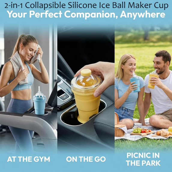 Silicone Quick Freeze Ice Cup | DIY Frozen Squeeze Cooling Cup for Iced Drinks