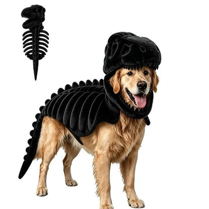 Dinosaur Skeleton Pet Costume | Halloween Outfit for Dogs & Cats