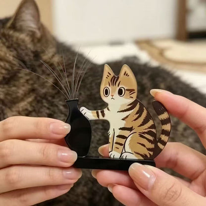 Cat Whisker Collector Fridge Magnet Cute Cat Wall Decor Keepsake Holder
