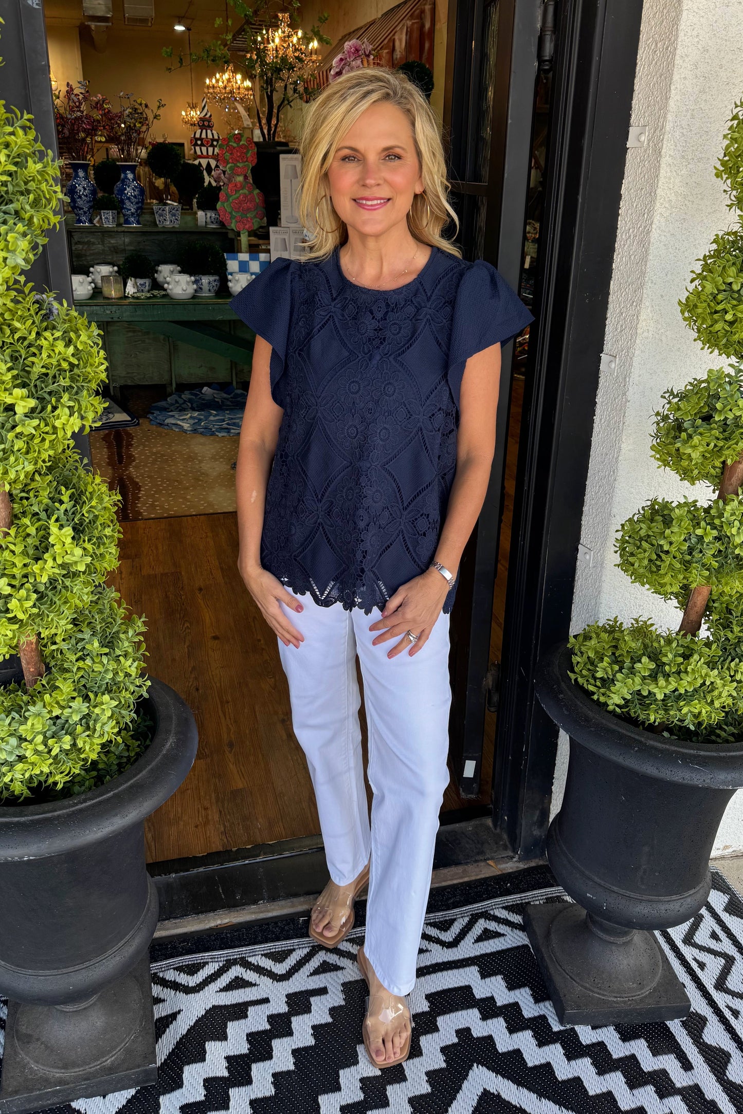 Roberta Top - Navy