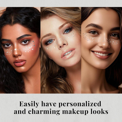 Face Glitter Stencil Patches, Facial Template Stickers for Festival Makeup