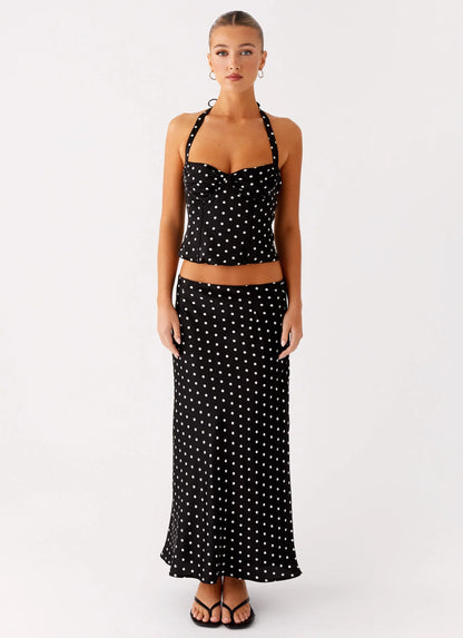 Breanne Top Black Polka Dot