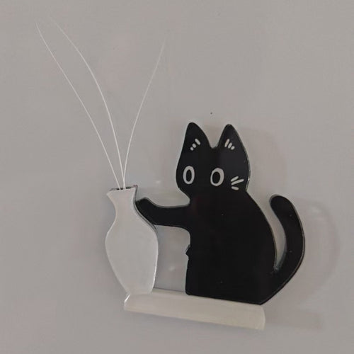 Cat Whisker Collector Fridge Magnet Cute Cat Wall Decor Keepsake Holder