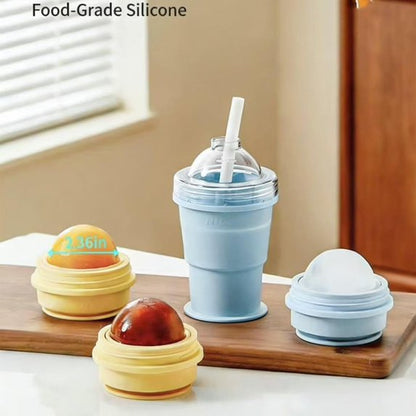Silicone Quick Freeze Ice Cup | DIY Frozen Squeeze Cooling Cup for Iced Drinks