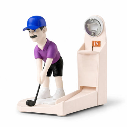 19th Hole Golf Bottle Opener | Fridge Magnet Cap Catcher Gift