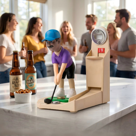 19th Hole Golf Bottle Opener | Fridge Magnet Cap Catcher Gift