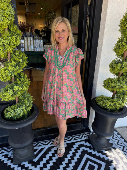 Preston Dress - Green Mix