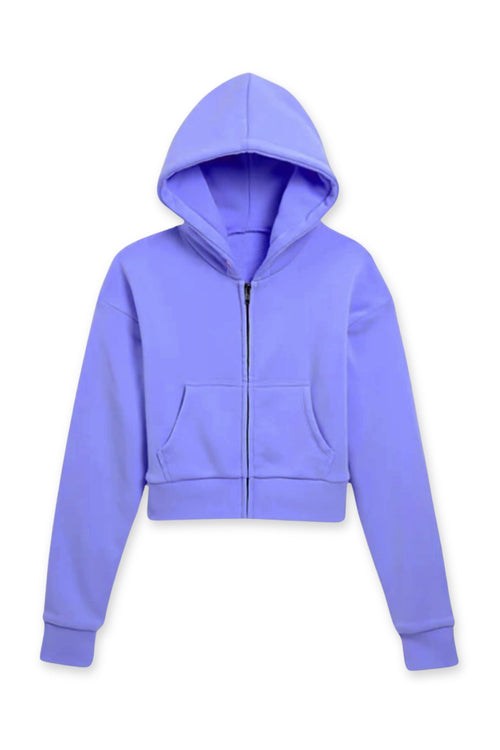 JUNIOR DYLAN ZIP CROP HOODIE - FINAL SALE