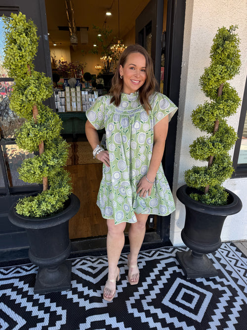Monica Dress - Sage