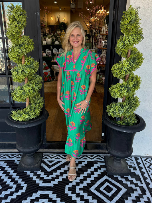 Sawyer Dress - Green Mix