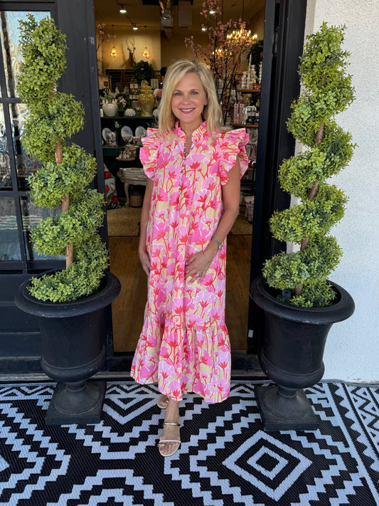 Emery Dress - Pink Combo