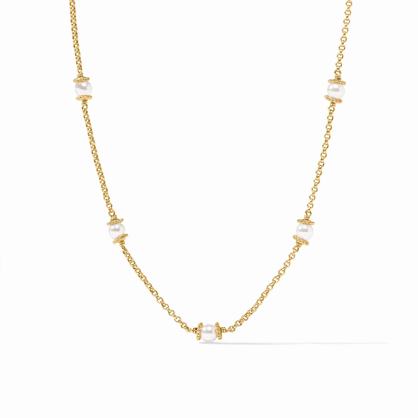 Hydra Delicate Station Necklace Pearl