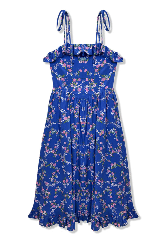 TWEEN IVY PRINTED TIE SHOULDER MAXI DRESS - FINAL SALE