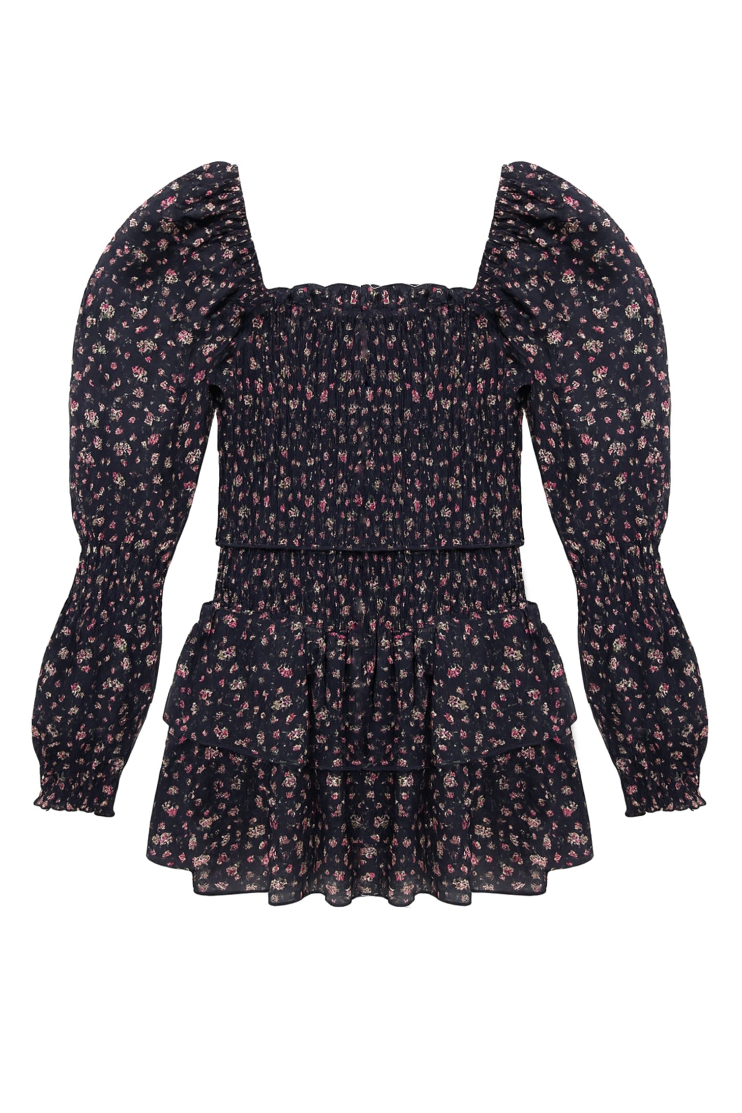 JUNIOR LAINEY PRINTED LS DAY DRESS - FINAL SALE
