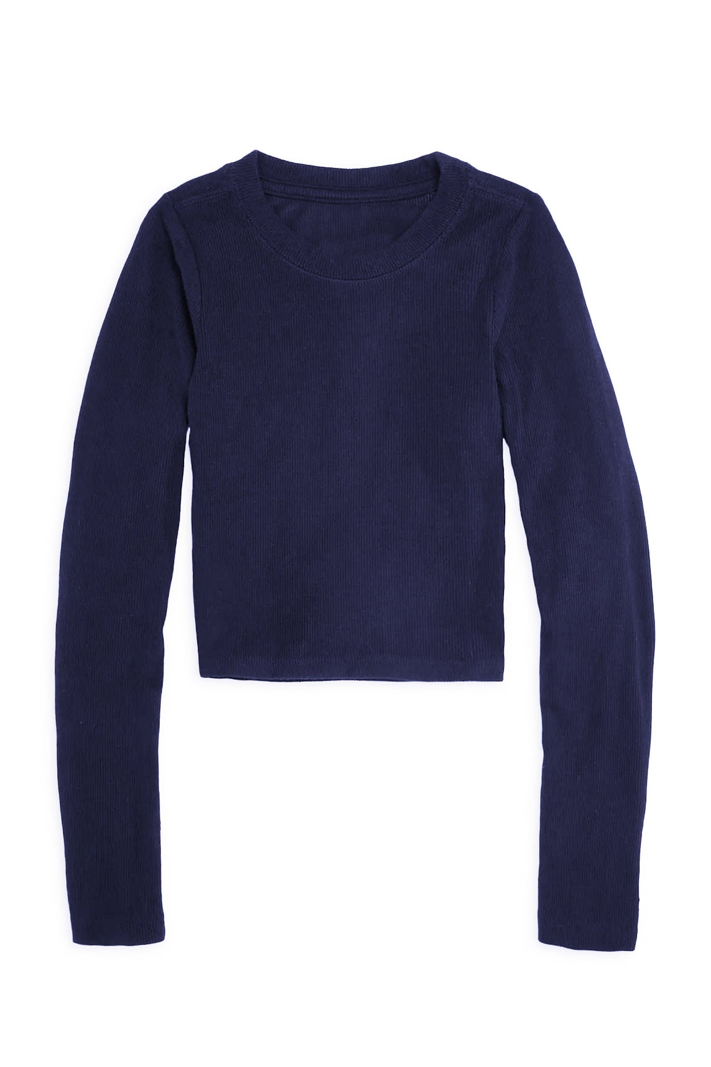 TWEEN LIVI SOLID RIBBED LONG SLEEVE TEE