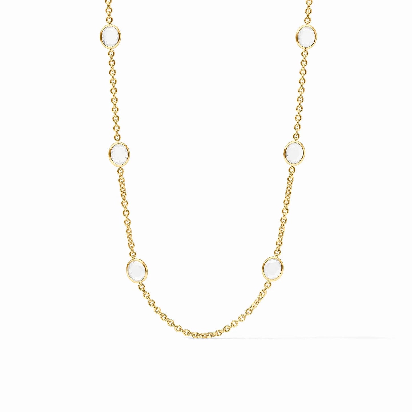 Laguna Stone Station Necklace - Clear Crystal