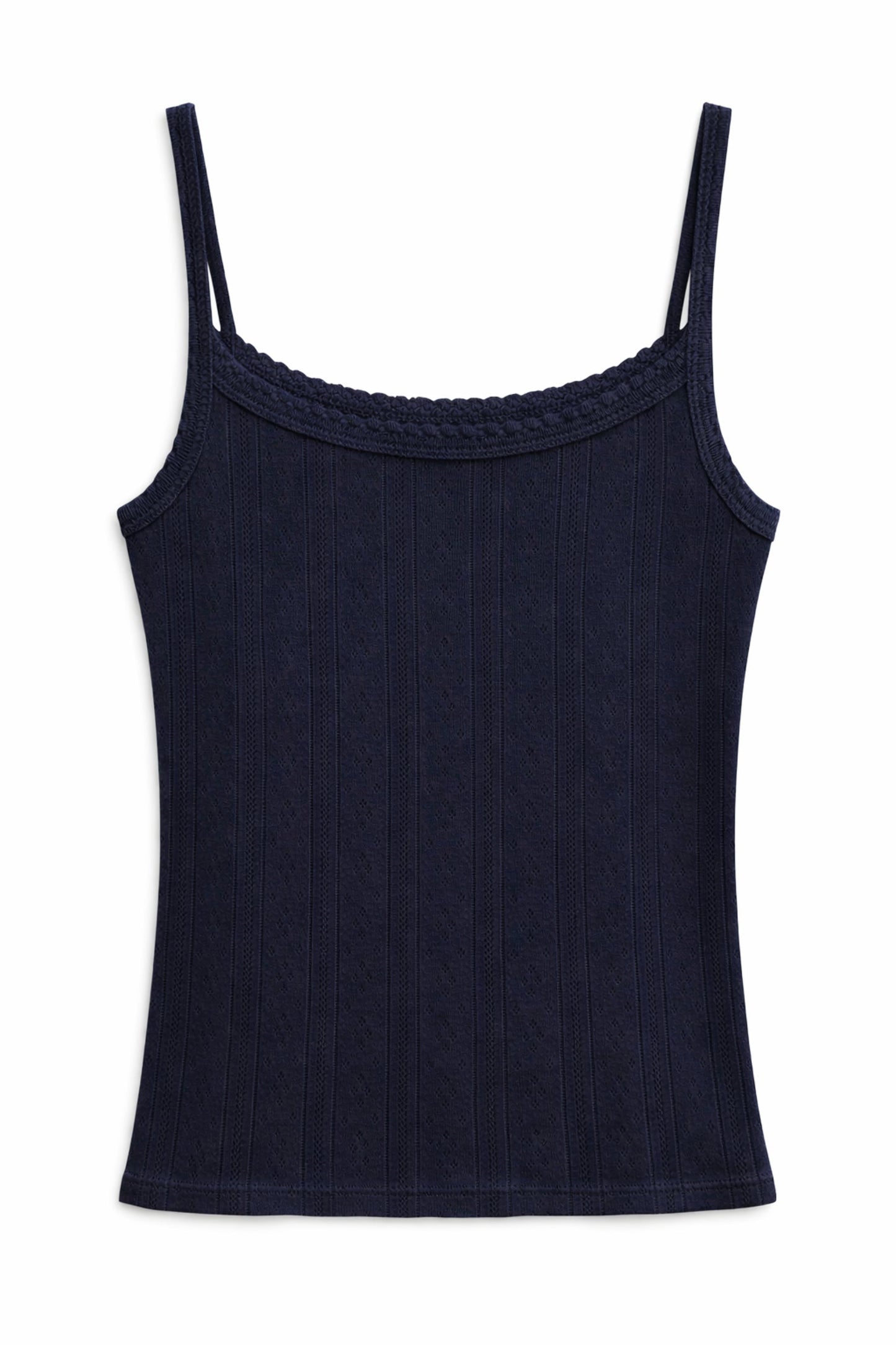 TWEEN MARINA SOLID POINTELLE TANK TOP