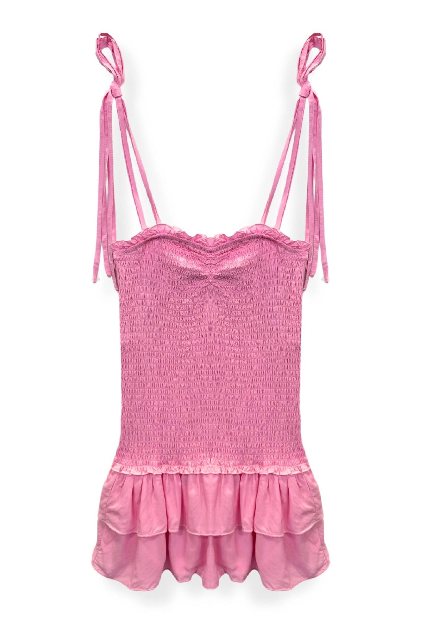 TWEEN MERI SMOCKED DRESS WITH RUFFLE SKIRT