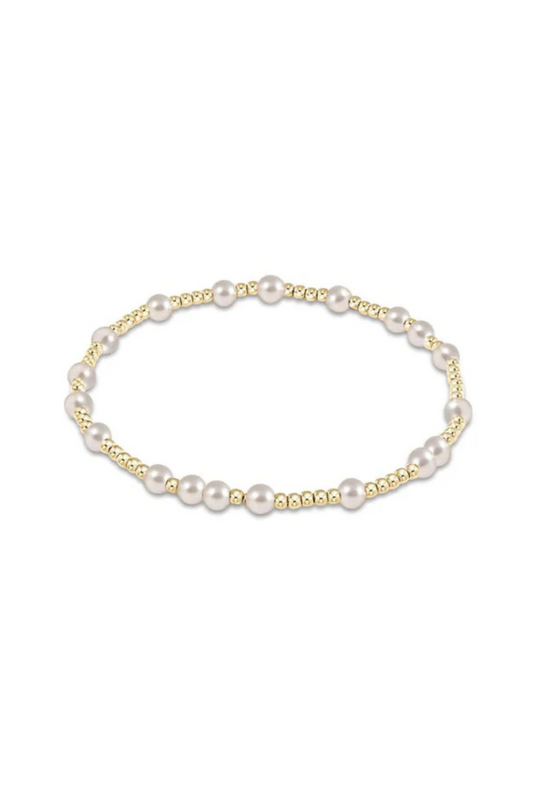 egirl Hope Unwritten 4mm Bead Bracelet - Pearl