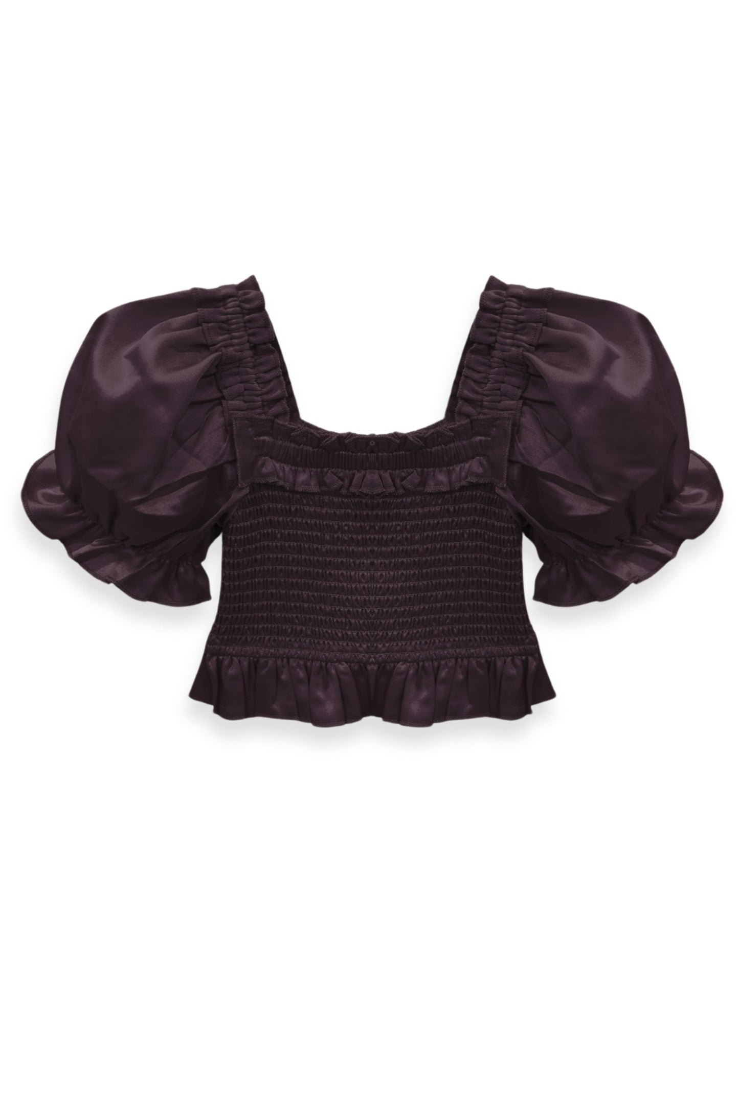 TWEEN RAYNE PUFF SLEEVE SMOCKED TOP - FINAL SALE