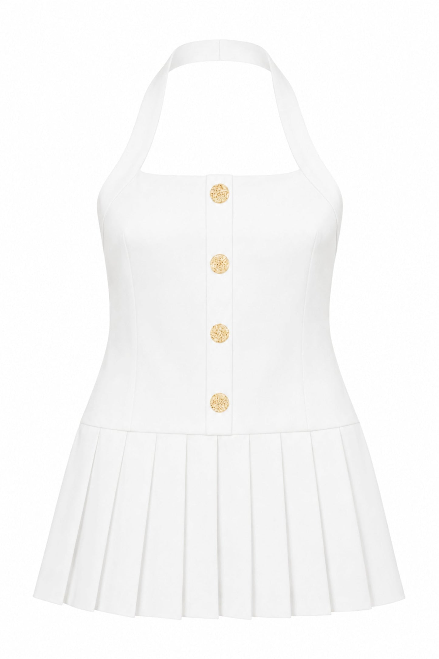 TWEEN SORA PLEATED HALTER DRESS