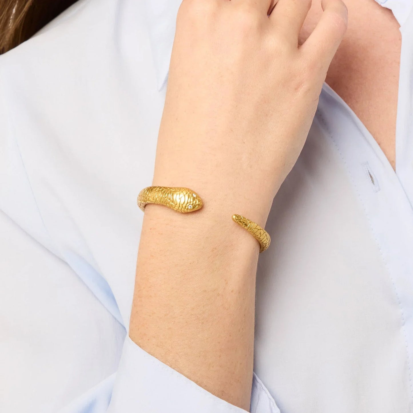 Snake Cuff - Cubic Zirconia - OS