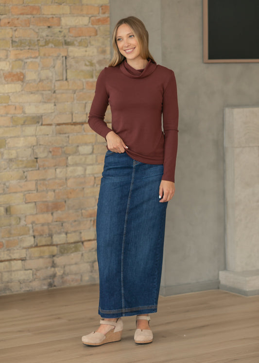 Bria Denim Maxi Skirt