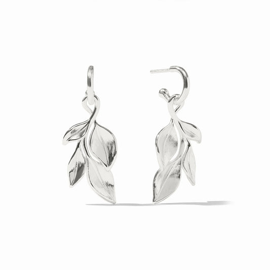 Willow Hoop & Charm Earring - Silver