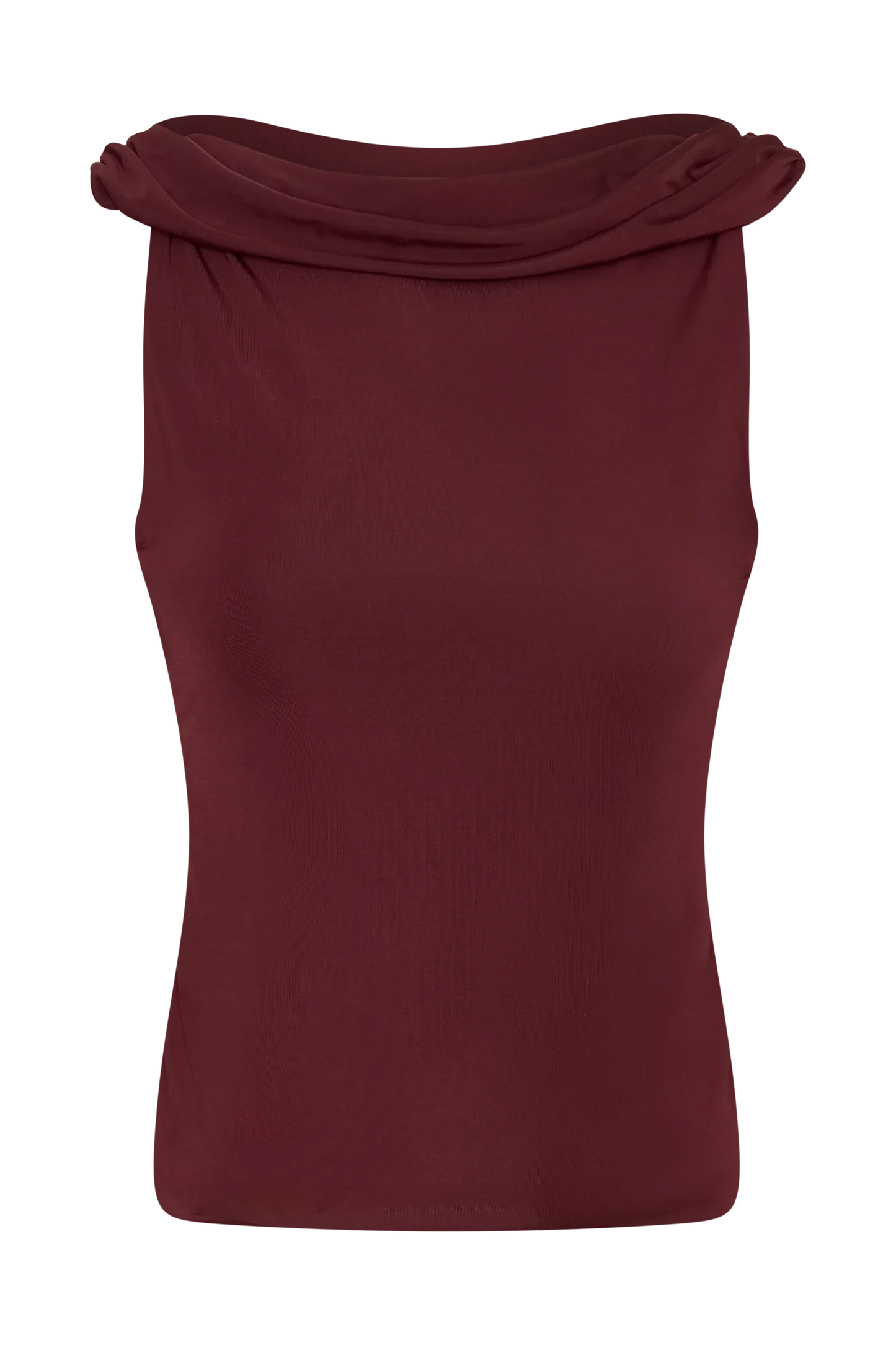 Bridget Slinky Cowl Back Top Burgundy