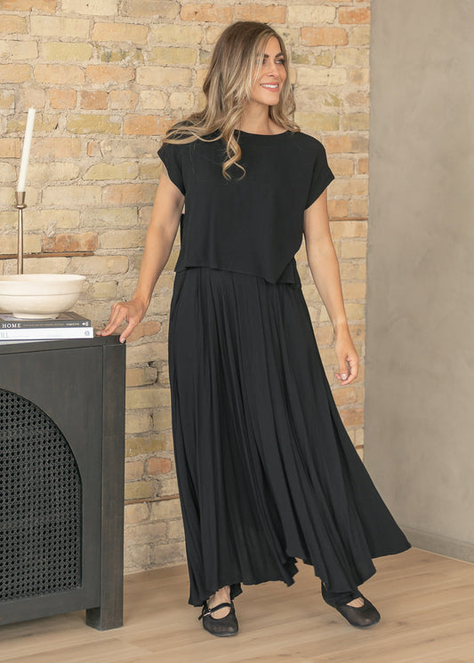 Gauze Maxi Skirt & Top Set