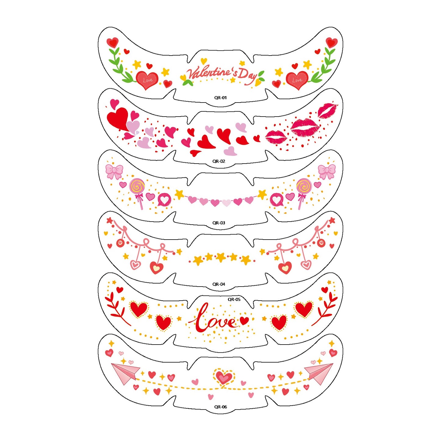 Face Glitter Stencil Patches, Facial Template Stickers for Festival Makeup