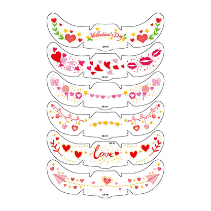 Face Glitter Stencil Patches, Facial Template Stickers for Festival Makeup