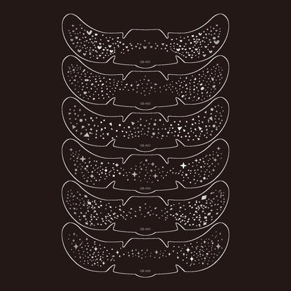 Face Glitter Stencil Patches, Facial Template Stickers for Festival Makeup