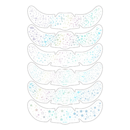 Face Glitter Stencil Patches, Facial Template Stickers for Festival Makeup
