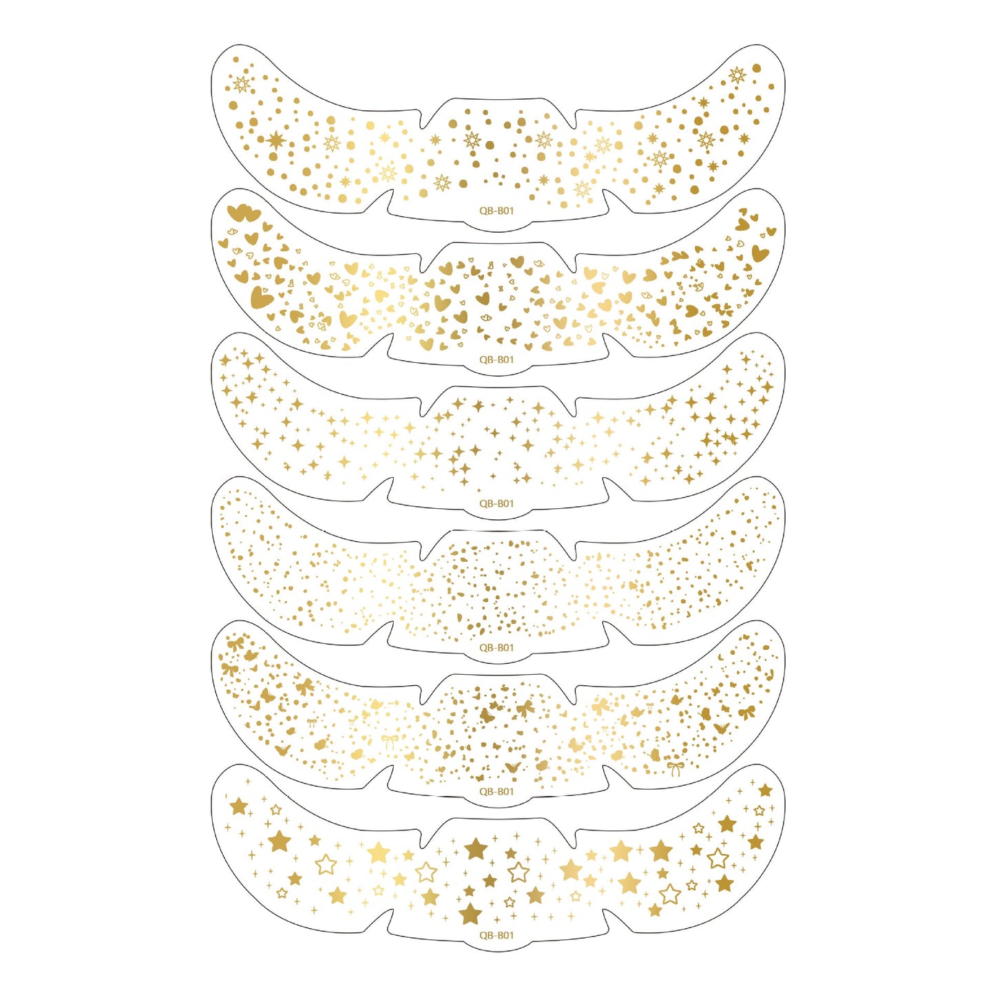 Face Glitter Stencil Patches, Facial Template Stickers for Festival Makeup