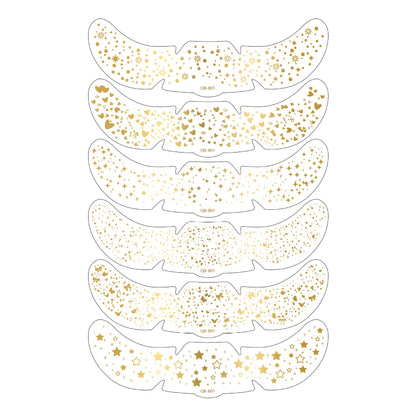 Face Glitter Stencil Patches, Facial Template Stickers for Festival Makeup