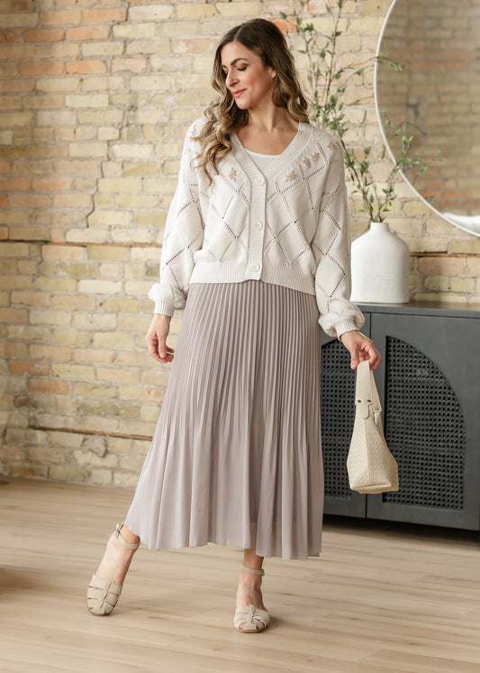 Flowy Pleated Maxi Skirt - FINAL SALE