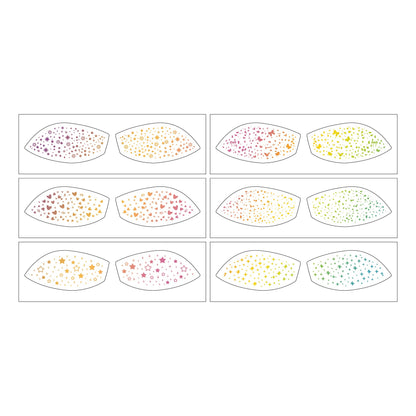 Face Glitter Stencil Patches, Facial Template Stickers for Festival Makeup
