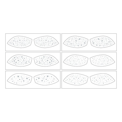 Face Glitter Stencil Patches, Facial Template Stickers for Festival Makeup