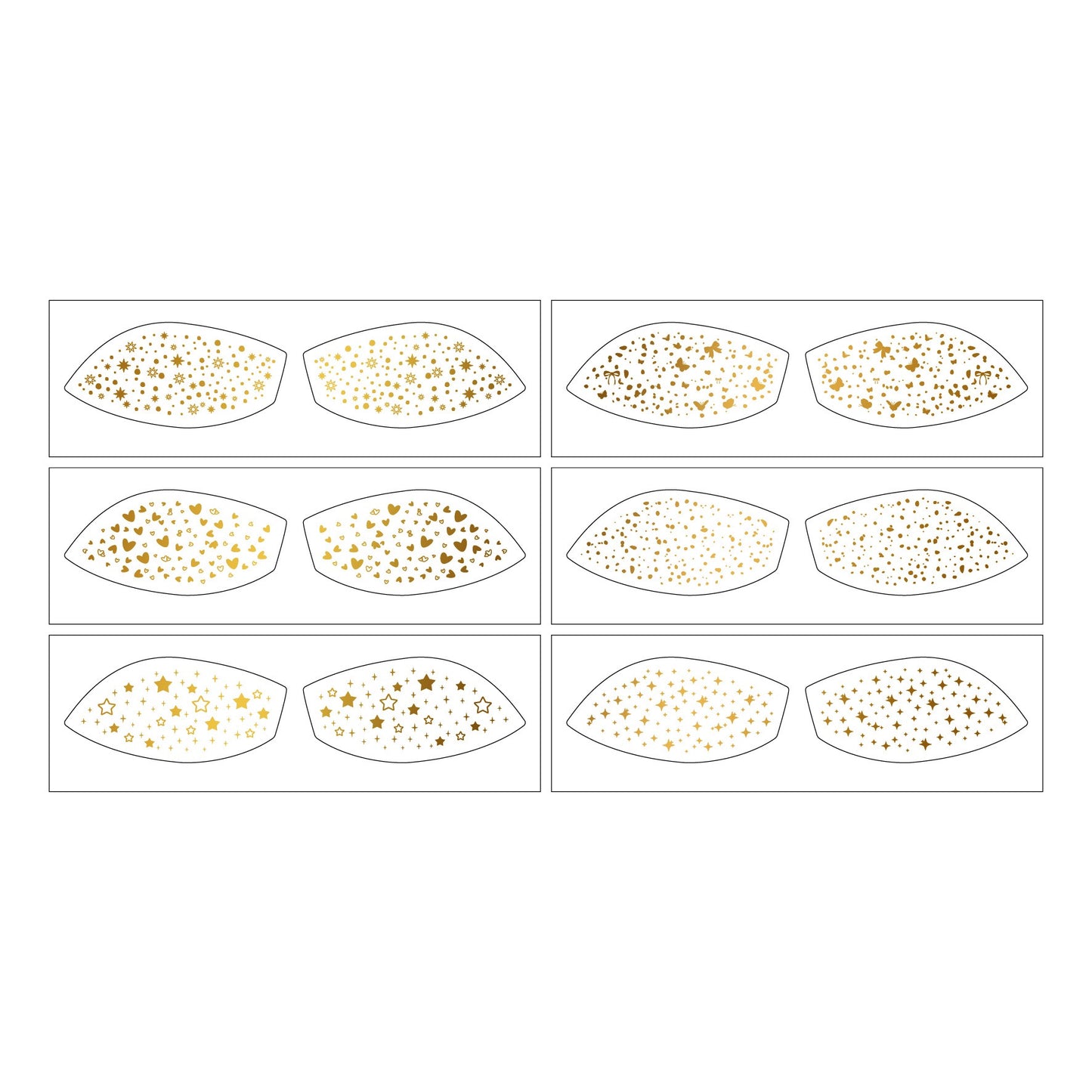 Face Glitter Stencil Patches, Facial Template Stickers for Festival Makeup