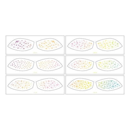 Face Glitter Stencil Patches, Facial Template Stickers for Festival Makeup