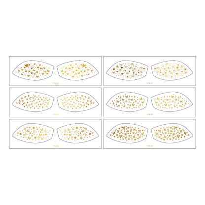 Face Glitter Stencil Patches, Facial Template Stickers for Festival Makeup