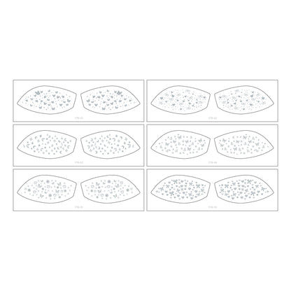 Face Glitter Stencil Patches, Facial Template Stickers for Festival Makeup