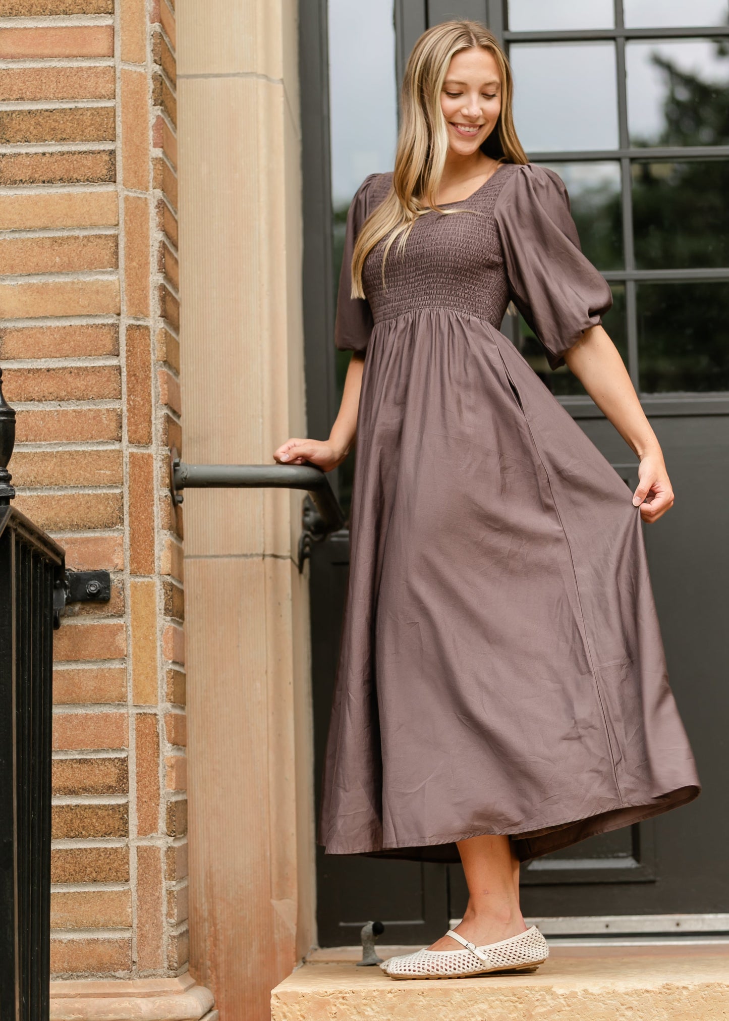 Kayleen Smocked Bodice Maxi Dress - FINAL SALE