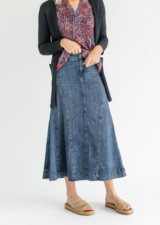 LIVERPOOL® Denim Mermaid Maxi Skirt - FINAL SALE